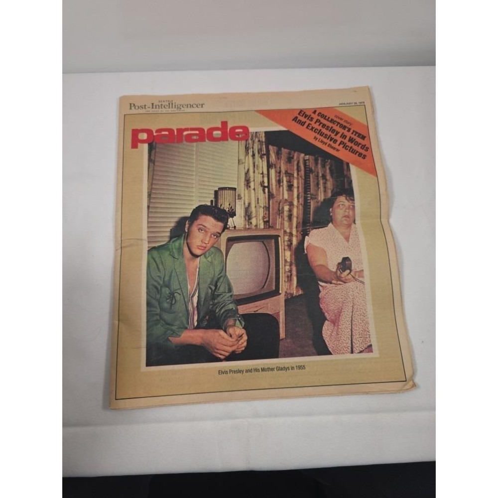 Elvis Presley Parade Magazine Jan 29 1978 Collector's Issue Seattle P-I Vintage